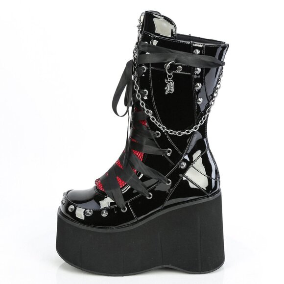 Platform Goth Corset Lace Up Boots - Picture 1 of 5